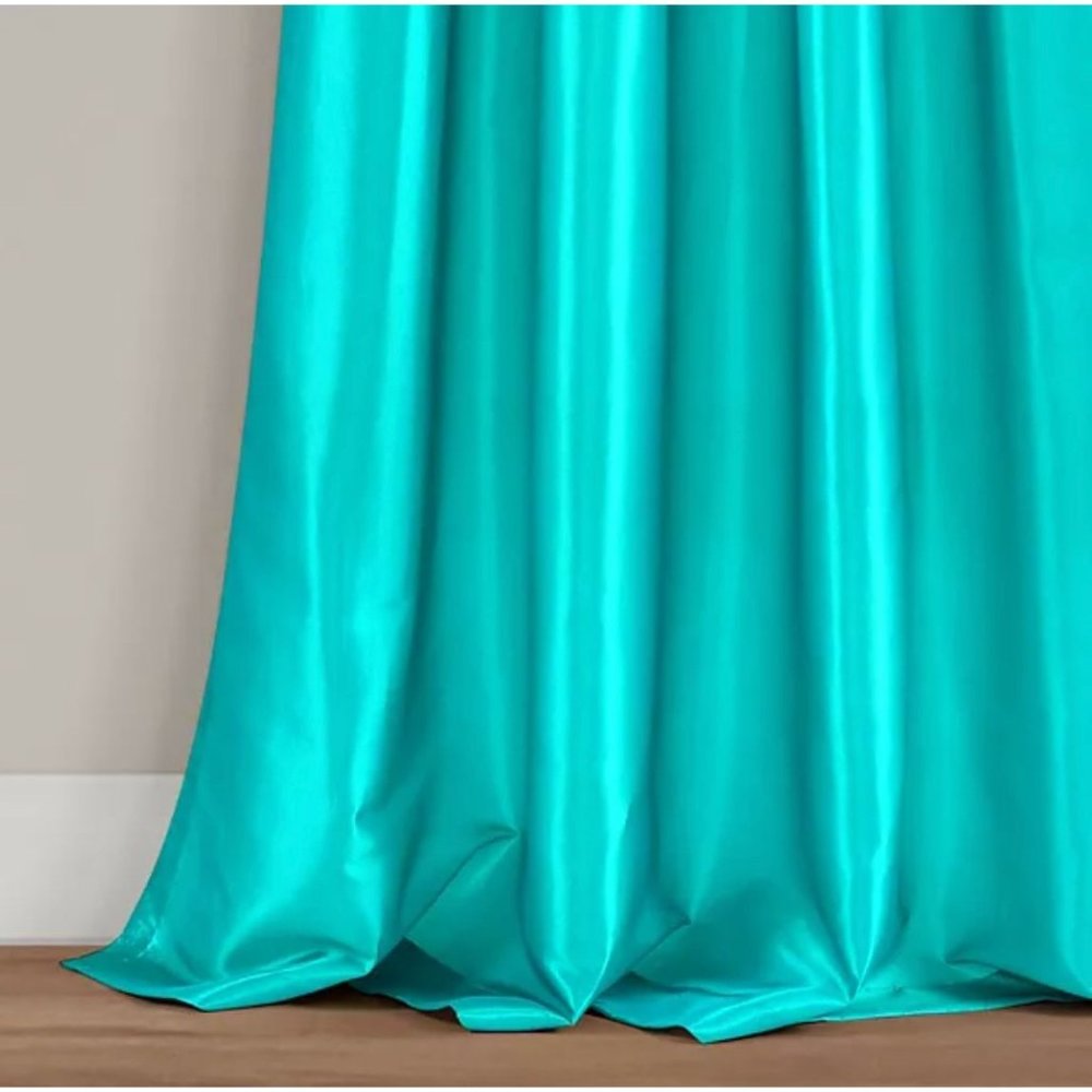 Lush Decor Turquoise Circle Dream Double Panel Set 54" W x 84" L each - Picture 9 of 10